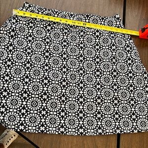 Black and White Patterned Skort